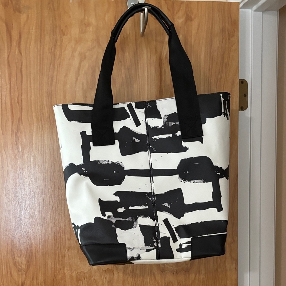 Stylish Black and White Tote Bag